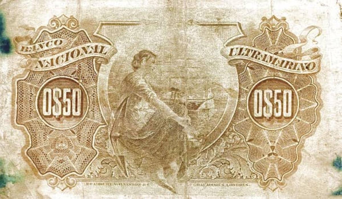 Back of Angola p47: 50 Centavos from 1914