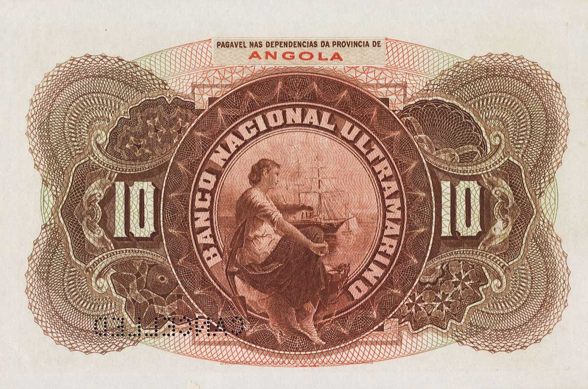 Back of Angola p58s: 10 Escudos from 1921