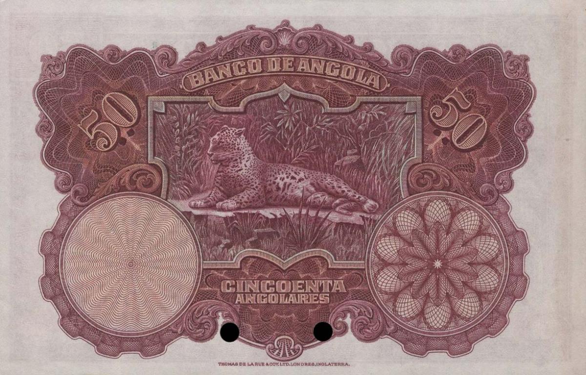 Back of Angola p74As: 50 Angolares from 1927