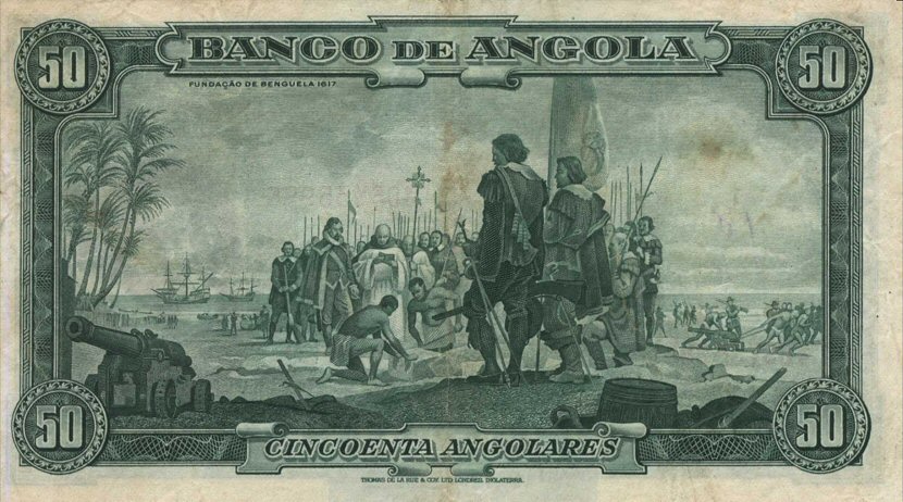 Back of Angola p80a: 50 Angolares from 1944
