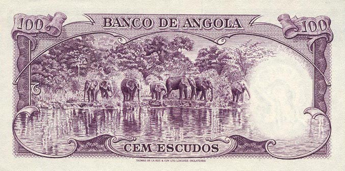 Back of Angola p89a: 100 Escudos from 1956