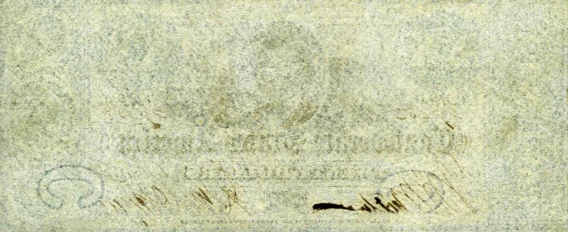 Back of Confederate States of America p34: 20 Dollars from 1861