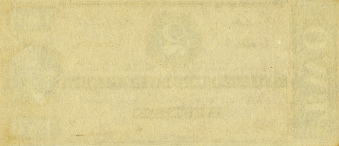 Back of Confederate States of America p66c: 2 Dollars from 1864