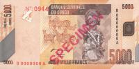 Gallery image for Congo Democratic Republic p102s: 5000 Francs