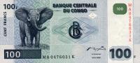 Gallery image for Congo Democratic Republic p92A: 100 Francs