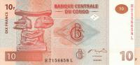 Gallery image for Congo Democratic Republic p93a: 10 Francs from 2003