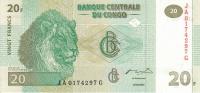 Gallery image for Congo Democratic Republic p94a: 20 Francs