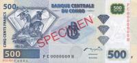 Gallery image for Congo Democratic Republic p96s1: 500 Francs