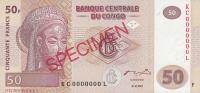 Gallery image for Congo Democratic Republic p97s: 50 Francs