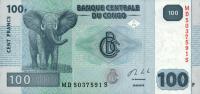 Gallery image for Congo Democratic Republic p98b: 100 Francs from 2013