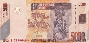 Gallery image for Congo Democratic Republic p102c: 5000 Francs