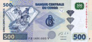Gallery image for Congo Democratic Republic p96D: 500 Francs