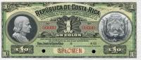 p141s from Costa Rica: 1 Colon from 1902