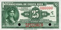 p156s from Costa Rica: 25 Centimos from 1918