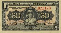 Gallery image for Costa Rica p157a: 50 Centimos from 1918