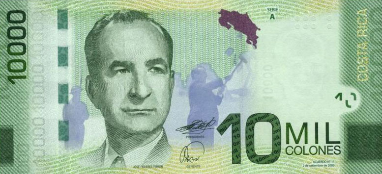 Front of Costa Rica p277a: 10000 Colones from 2009