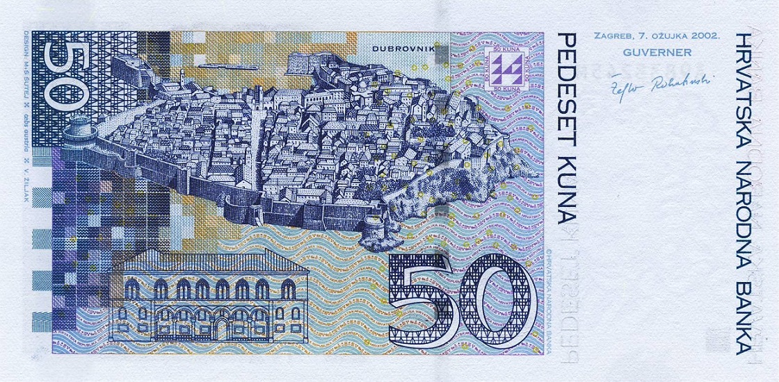 Back of Croatia p40a: 50 Kuna from 2002