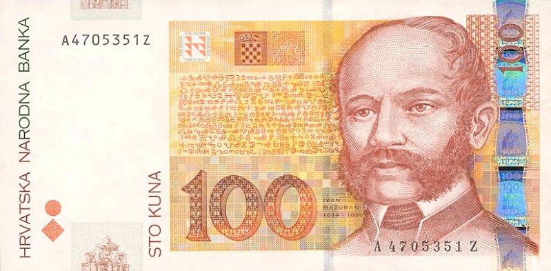 Front of Croatia p41a: 100 Kuna from 2002