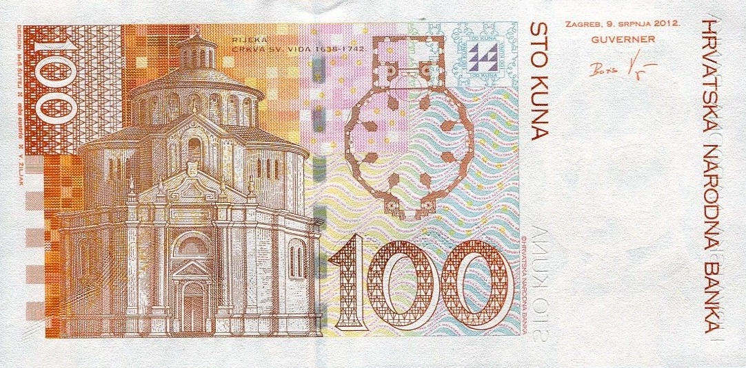 Back of Croatia p41b: 100 Kuna from 2012