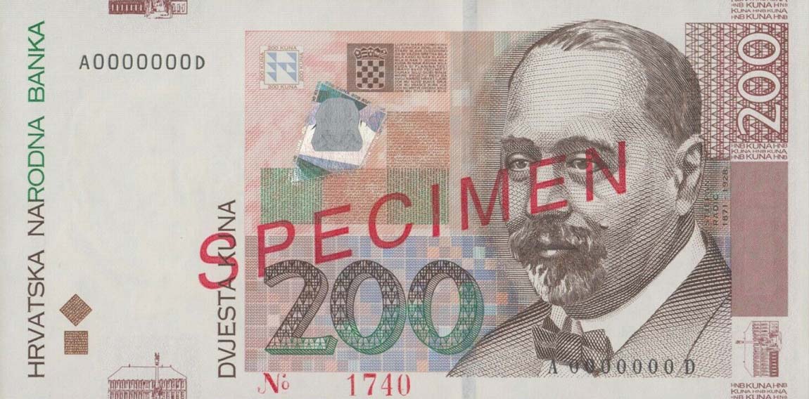 Front of Croatia p42s: 200 Kuna from 2002