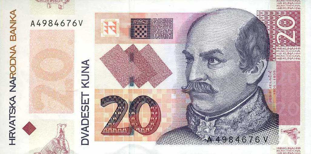 Front of Croatia p44: 20 Kuna from 2004