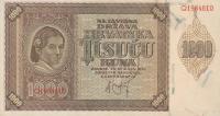 p4a from Croatia: 1000 Kuna from 1941