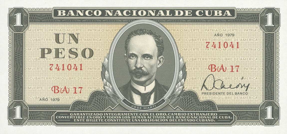 > Cuba p102b 1 Peso from 1978
