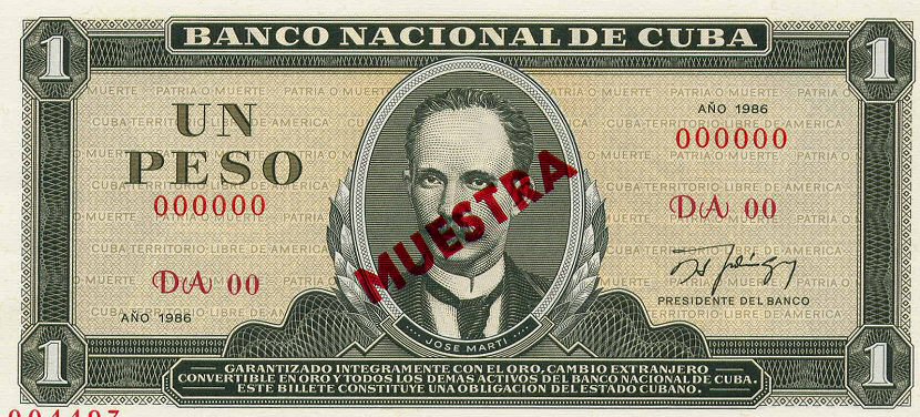 Front of Cuba p102s2: 1 Peso from 1978