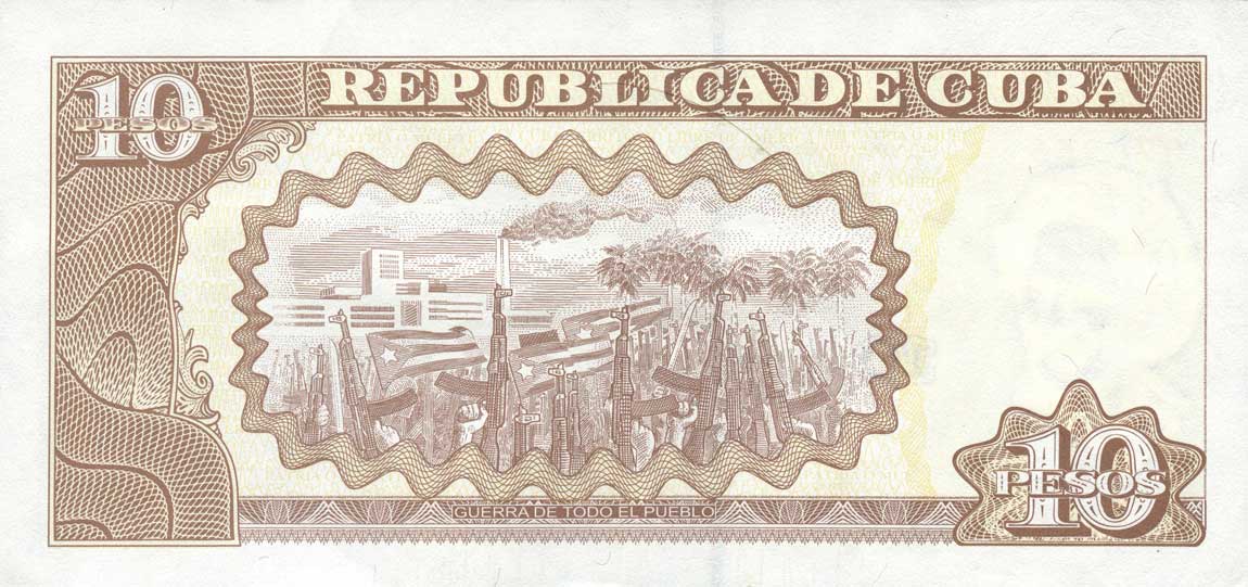 Back of Cuba p117p: 10 Pesos from 2014