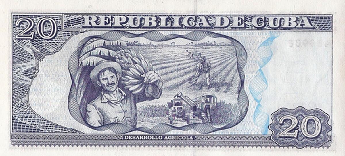 Back of Cuba p122k: 20 Pesos from 2019