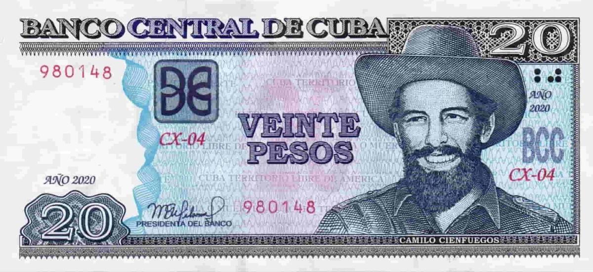 Front of Cuba p122l: 20 Pesos from 2020