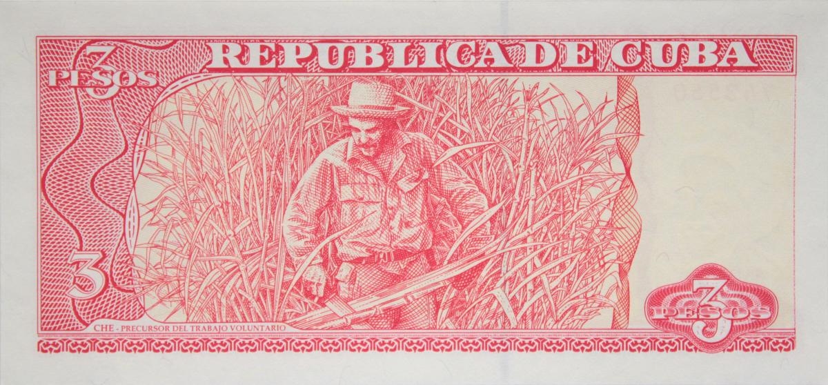Back of Cuba p127a: 3 Pesos from 2004
