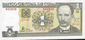Gallery image for Cuba p128c: 1 Peso from 2008