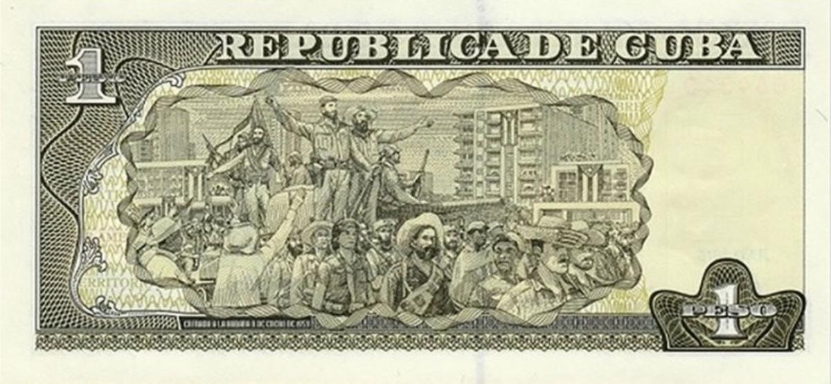 Back of Cuba p128h: 1 Peso from 2017