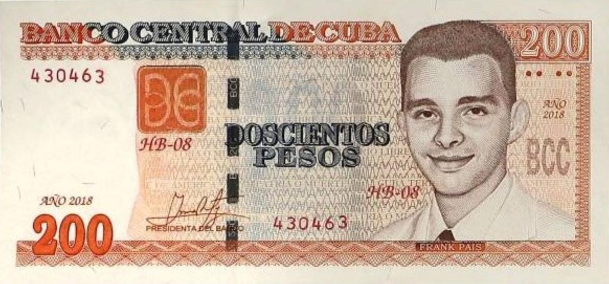 Front of Cuba p130b: 200 Pesos from 2018