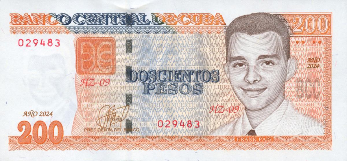 Front of Cuba p130f: 200 Pesos from 2024