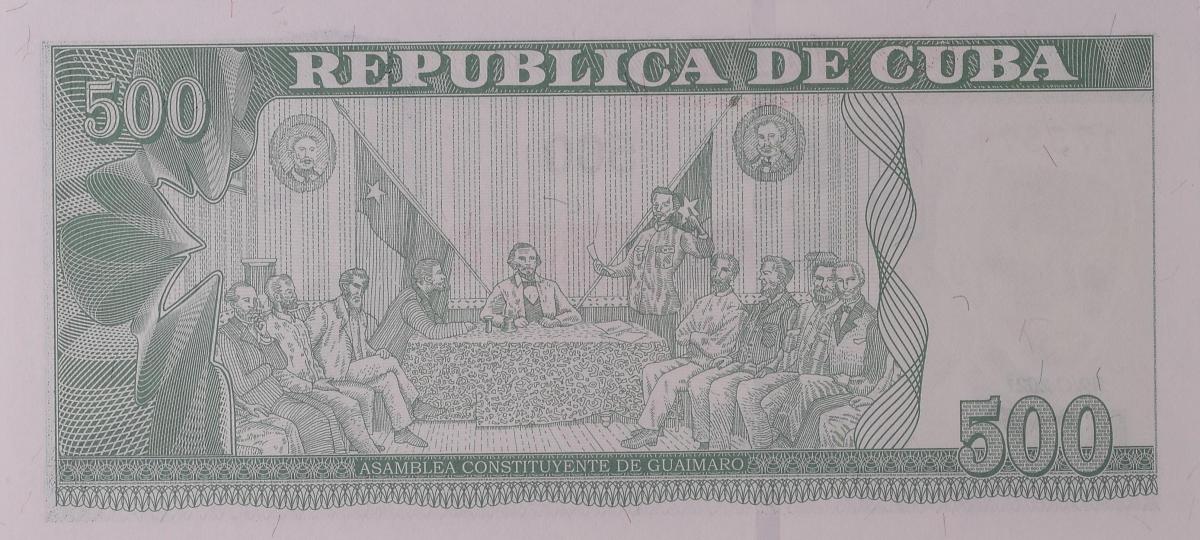 Back of Cuba p131a: 500 Pesos from 2010