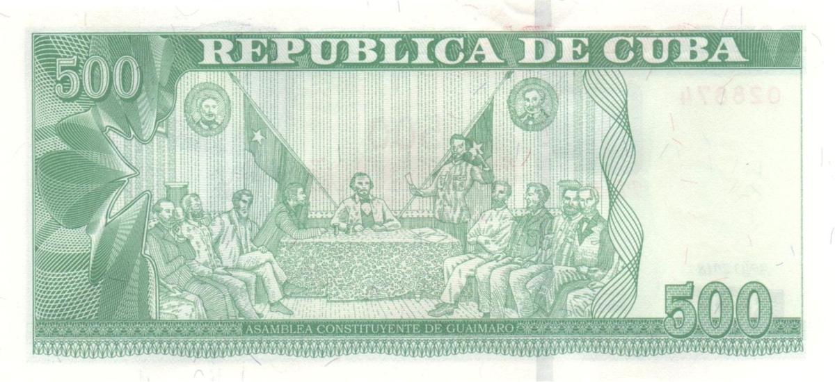 Back of Cuba p131b: 500 Pesos from 2018