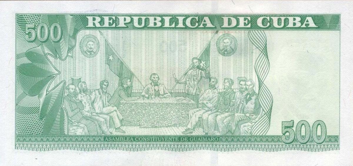 Back of Cuba p131d: 500 Pesos from 2021