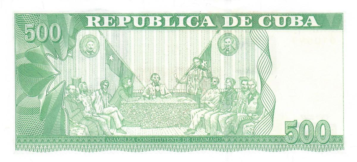 Back of Cuba p131e: 500 Pesos from 2022