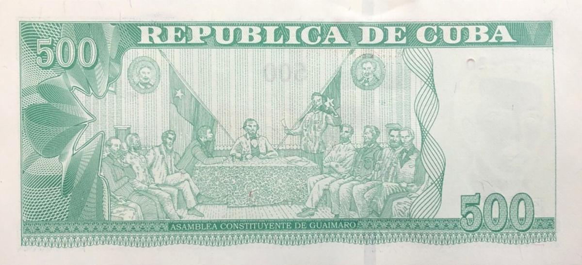 Back of Cuba p131f: 500 Pesos from 2023