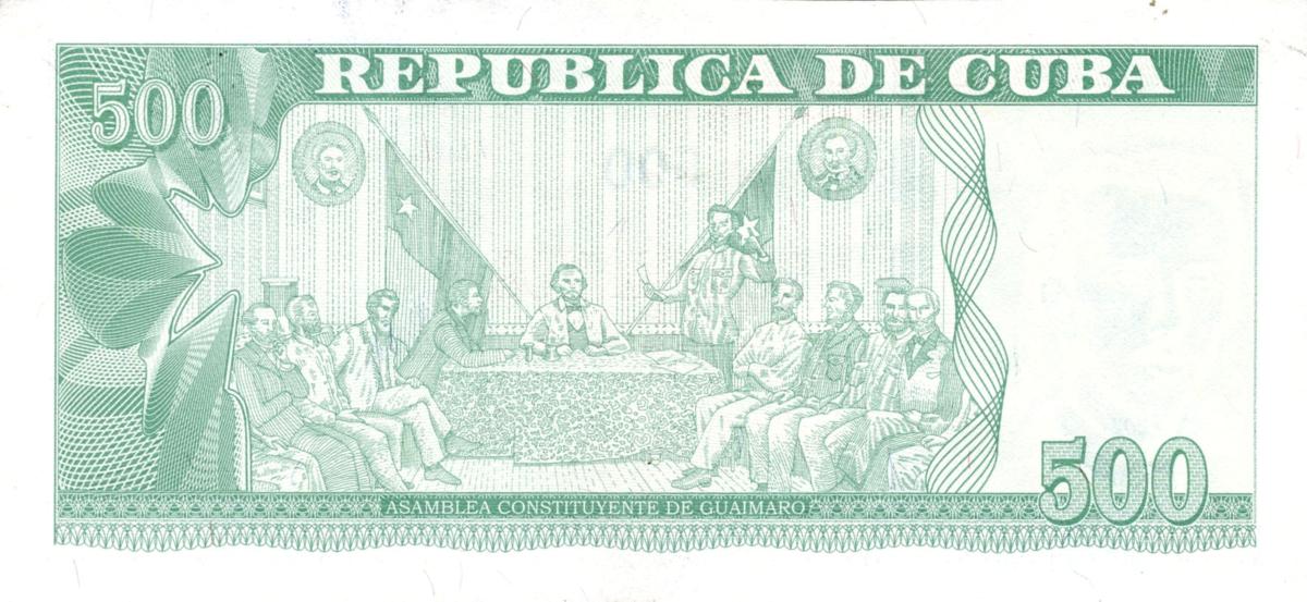 Back of Cuba p131g: 500 Pesos from 2024