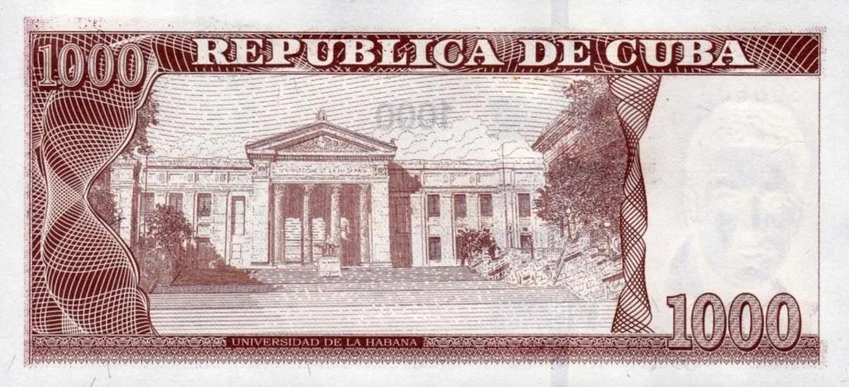 Back of Cuba p132c: 1000 Pesos from 2023