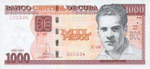 Gallery image for Cuba p132c: 1000 Pesos