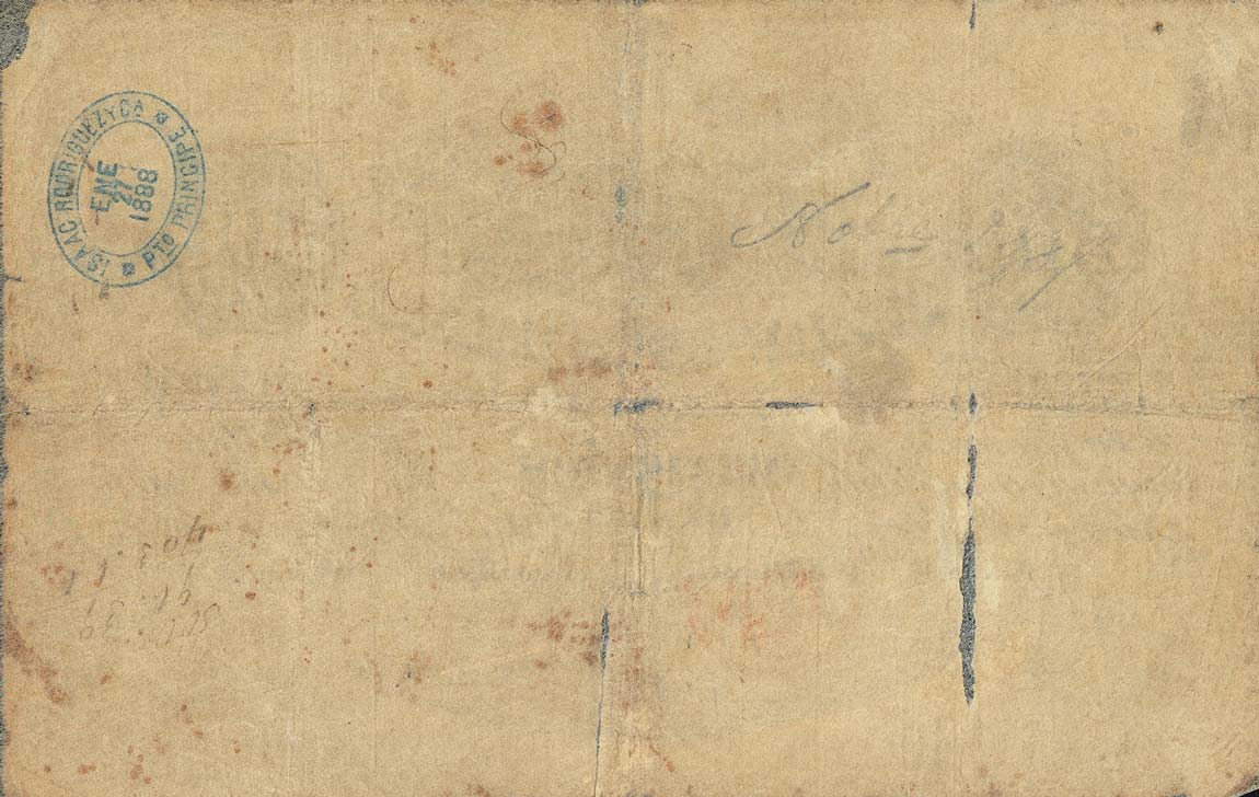 Back of Cuba p17: 500 Pesos from 1869