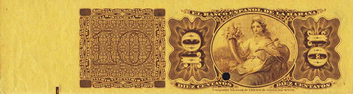 Back of Cuba p30s1: 10 Centavos from 1876