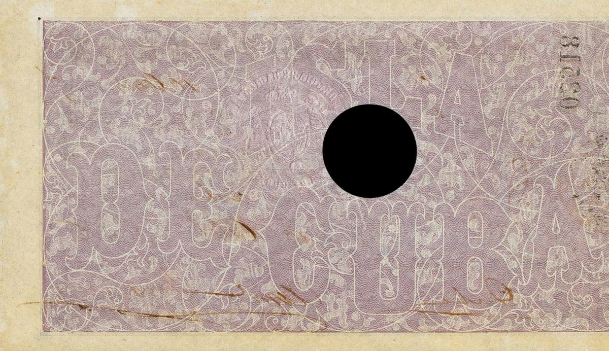 Back of Cuba p38J: 500 Pesos from 1865