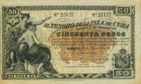 p42b from Cuba: 50 Pesos from 1891