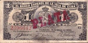 p47b from Cuba: 1 Peso from 1896