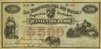 p59 from Cuba: 500 Pesos from 1869